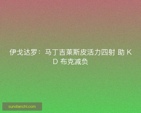 伊戈达罗：马丁吉莱斯皮活力四射 助 KD 布克减负