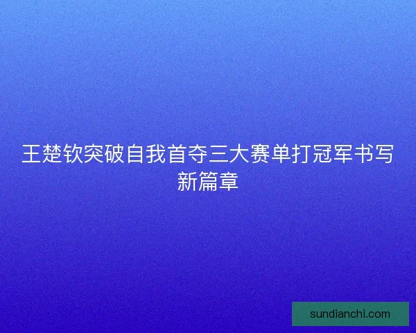 王楚钦突破自我首夺三大赛单打冠军书写新篇章 王楚钦突破自我首夺三大赛单打冠军书写新篇章